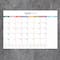 2026 Rainbow Blocks Medium Desk Pad Monthly Blotter Calendar